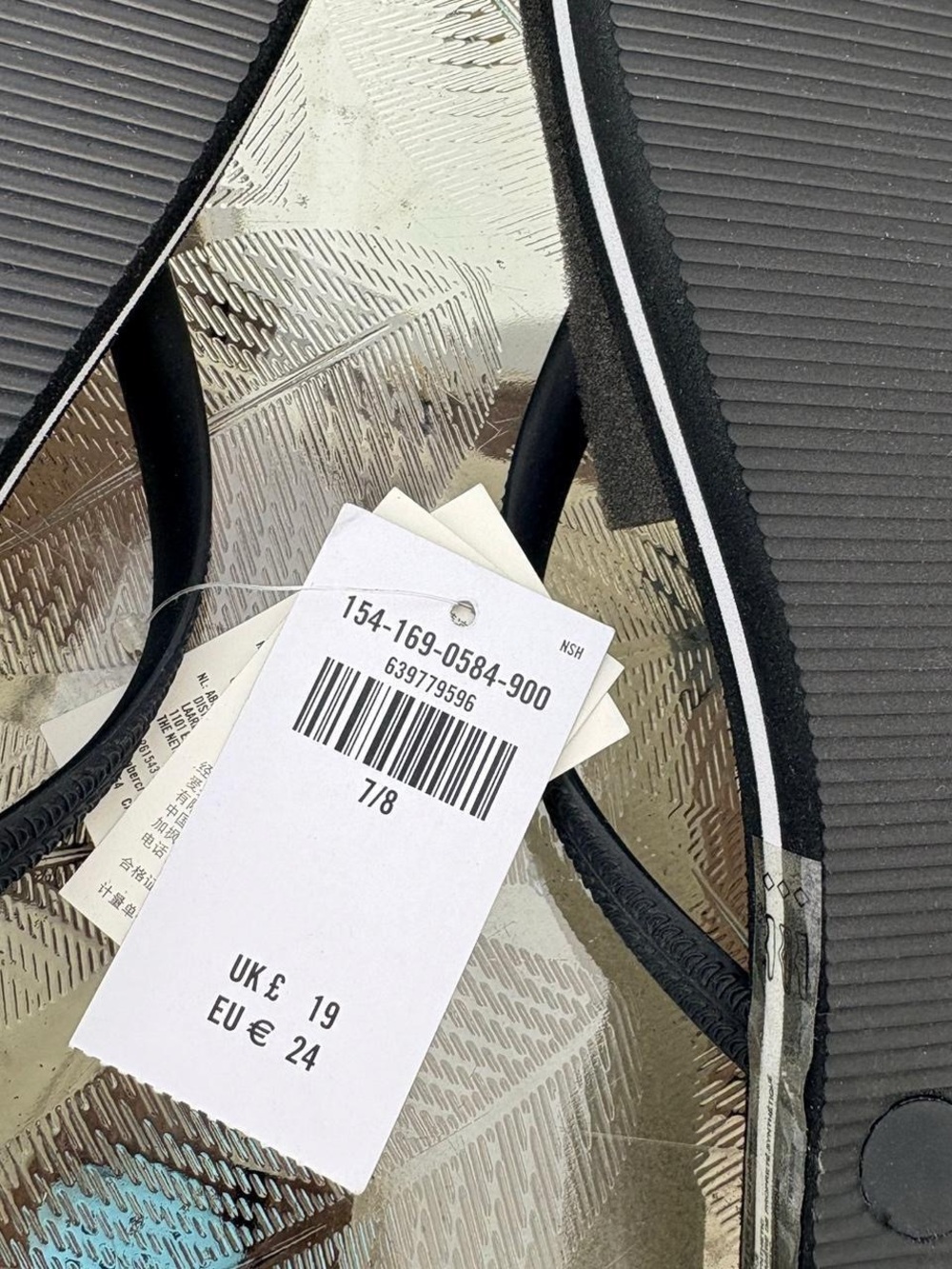 Abercrombie & Fitch Flip Flops – Black/White – Size 7/8 – Brand New - Picture 4 of 4